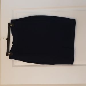 Navy blue midi skirt